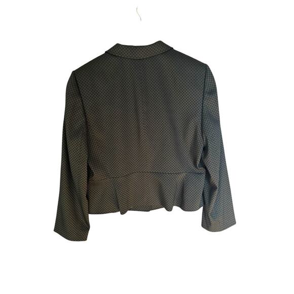 Tahari Arthur S. Levine Women’s Blazer Jacket 16 Black Geometric Button Front - Picture 6 of 8